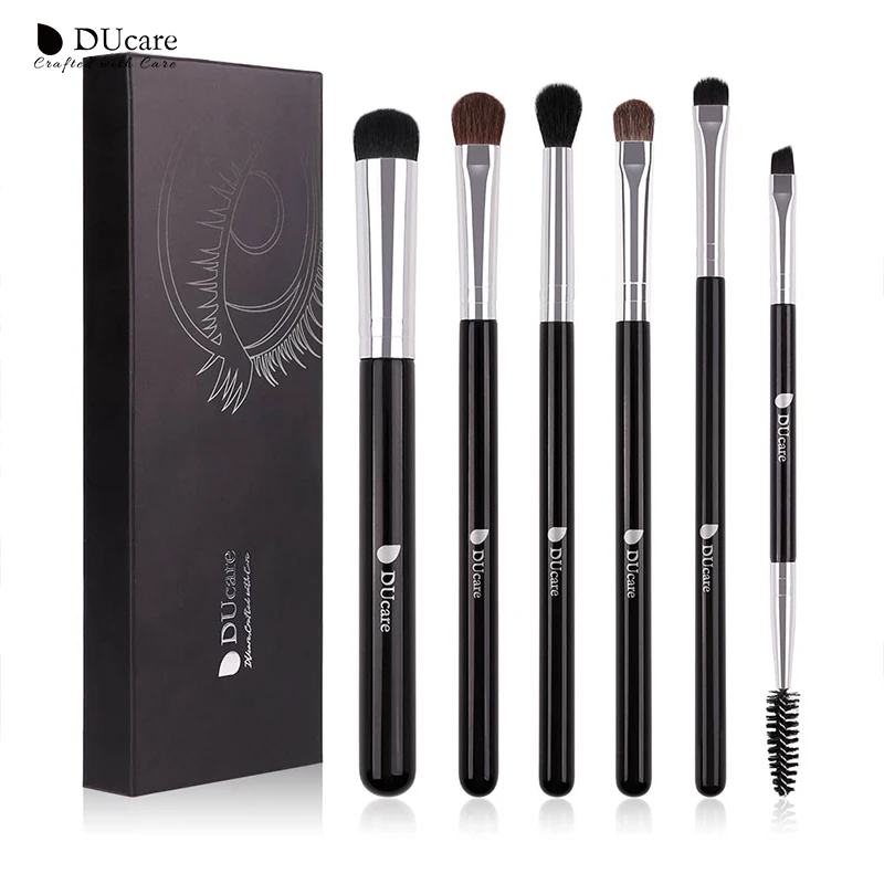 

Ducare 6Pcs Cosmetic Makeup Brushes Set Eye Shadow Blending Eyeliner Eyelash Eyebrow Brushes for Makeup Professional Facebrush