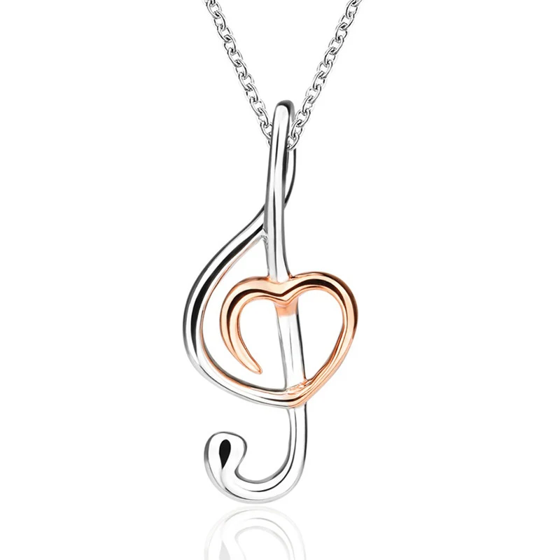 Adisaer Leather Neckalce for Mens Silver Musical Note Pendant Women Stainless Steel Necklace 
