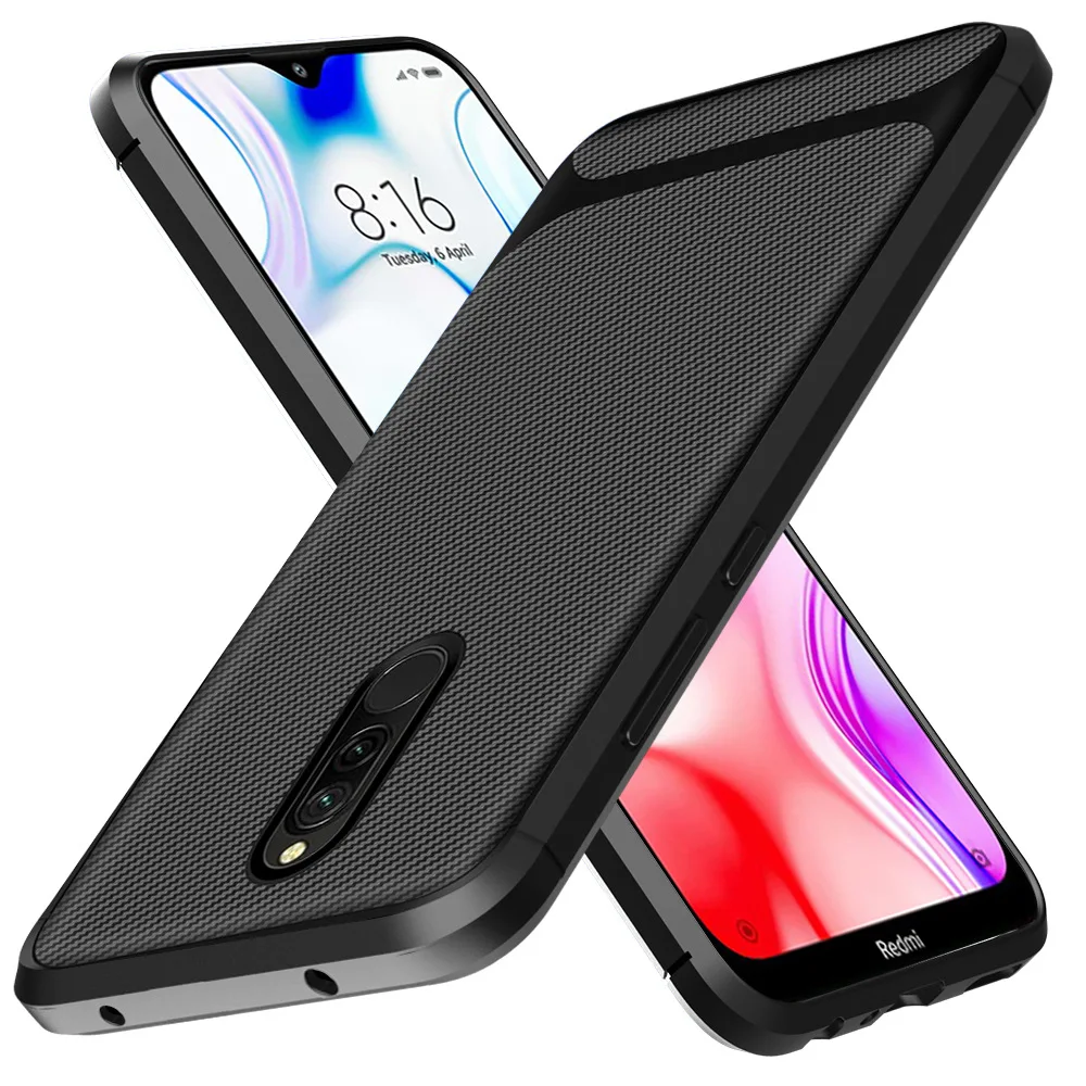 Мягкий силиконовый чехол для телефона Xiaomi Redmi 8A противоударный чехол для Xiaomi Redmi 8 защитный ТПУ чехол - Цвет: black
