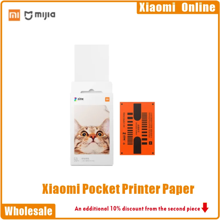 Wholesale Original Xiaomi ZINK Pocket Printer Paper Self-adhesive Photo  Print 10//50/100 Sheets Xiaomi 3inch Mini Printer Papers