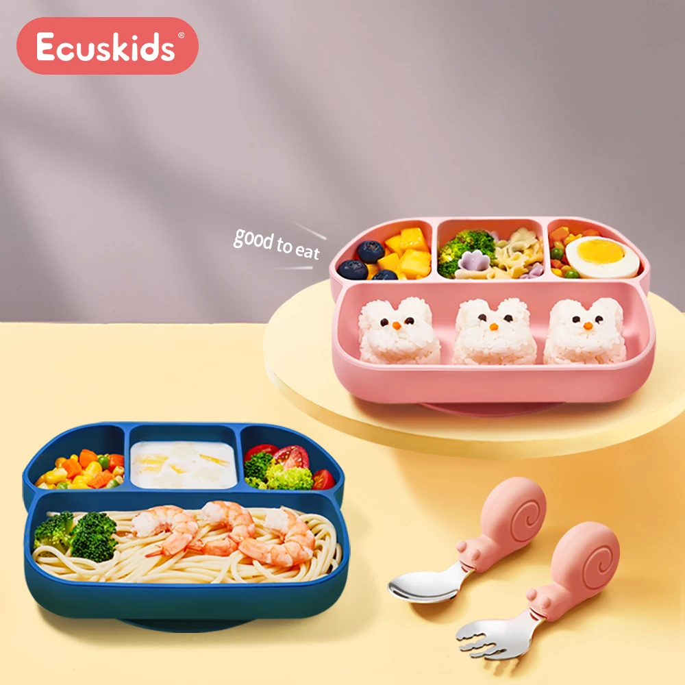 

Япония ecuskids детские детские специальные тарелки для ужина сетка пластина обучение еде тренировка силиконовая присоска грибная посуда мультфильм обеденная тарелка дополнительная еда посуда