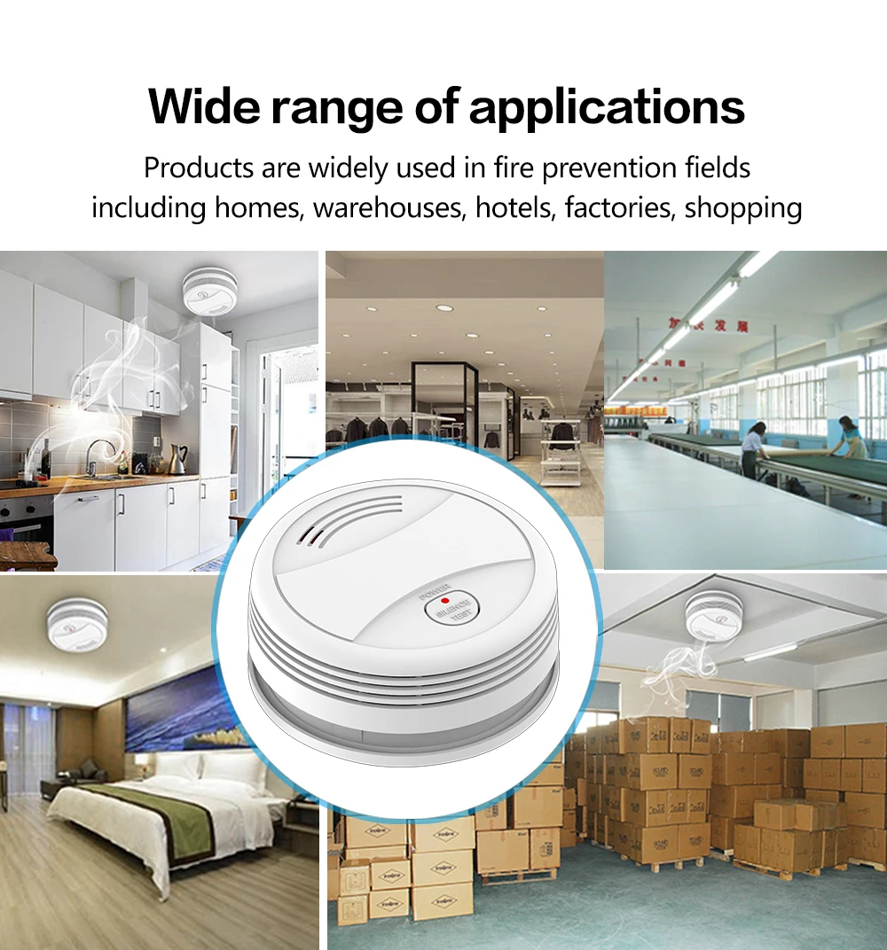 PGST PA443 WiFi детектор дыма Tuya Smart Life пожарная система дымовой сигнализации для дома
