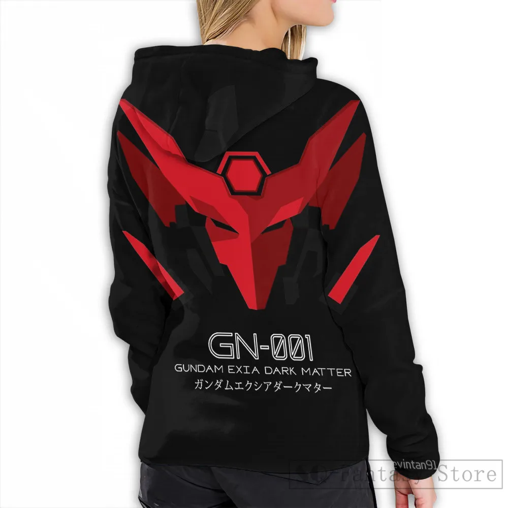 Мужские толстовки, свитшоты для женщин funny GUNDAM EXIA с принтом темной материи Повседневная Толстовка с капюшоном