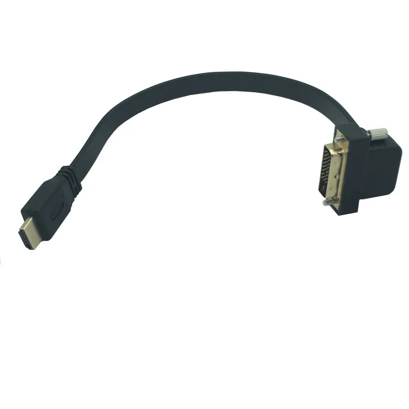 0,3 м DVI-D 24+ 1 Мужской 90 градусов под прямым углом к HDMI кабель