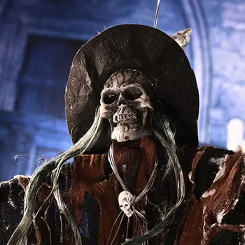 

Halloween Horror Skull Hanging Ghost Chandelier 2020 New Shocking Bar Props Halloween Decoration Party Decoration