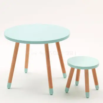 

Ins Nordic Wind Hand-made Children's Room Candy Round Table Kindergarten Hand-made Learning Table Spot