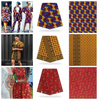 

Ankara African Wax Print Fabric Veritable Tissus Wax Fabric Veritable Veritable Wax Hot African Ankara 100%cotton Fabric Dress