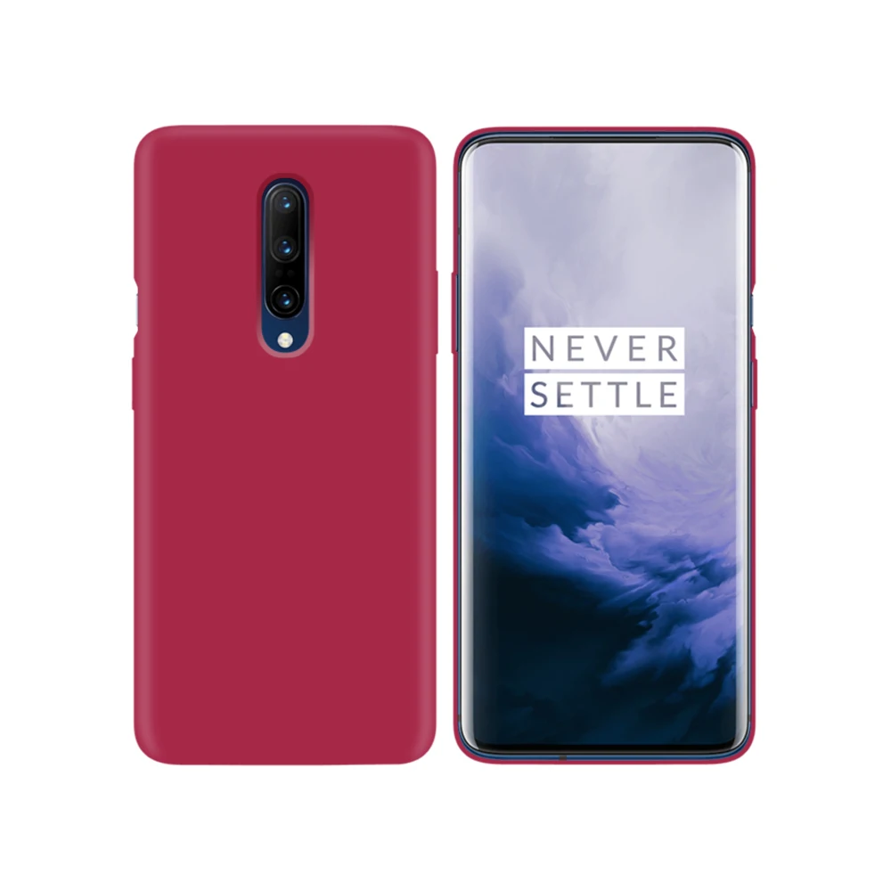 Rose Red Для OnePlus 7 Pro Чехол жидкий силиконовый Мягкий противоударный чехол для OnePlus 7T Pro Чехол TPU полная защита для Oneplus 6 6T чехол - Цвет: Rose Red