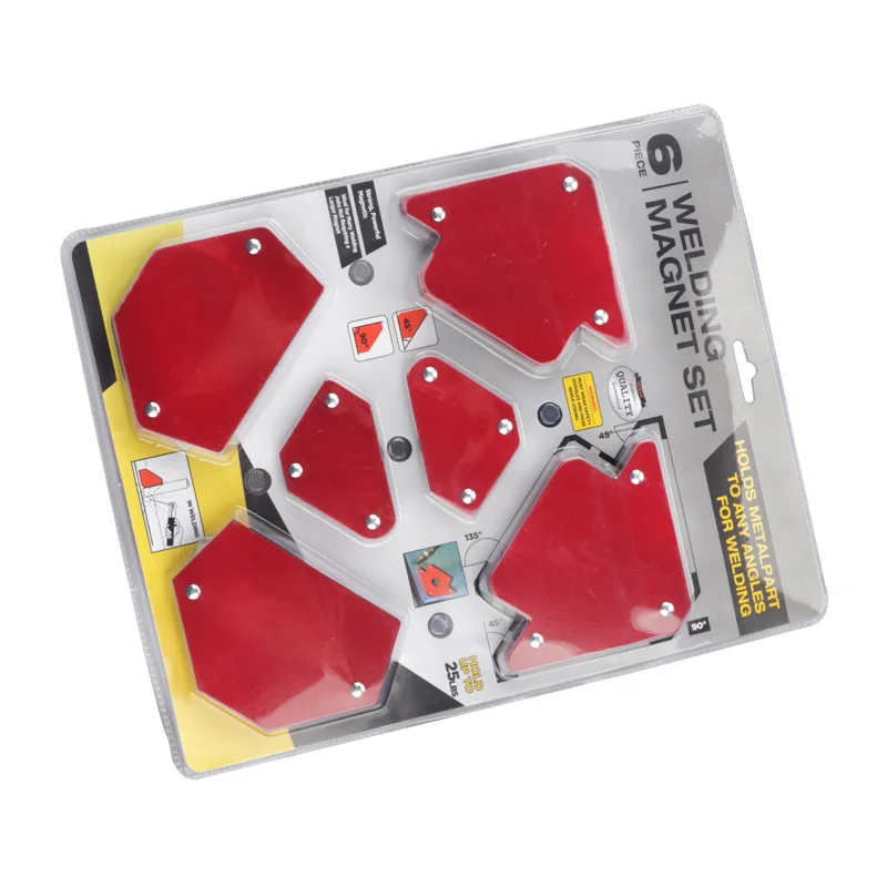 6 Pcs/Set Triangle Welding Positioner Magnetic Fixed Angle Soldering Locator Tools Without Switch Welding Accessories