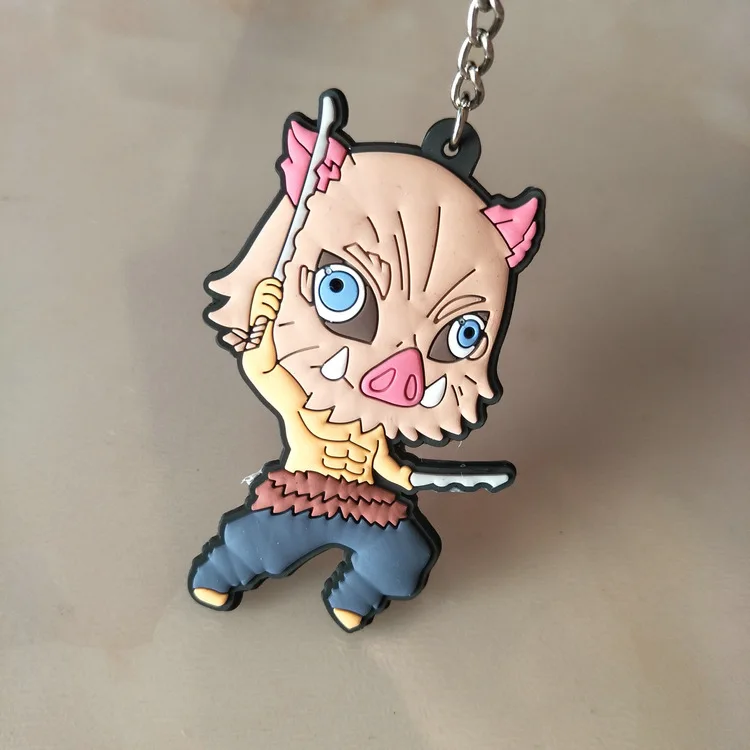 Аниме демон убийца: Kimetsu no Yaiba брелок двухсторонний брелок для ключей сумка для автомобиля подвеска фигурка брелок микс 30 шт./лот