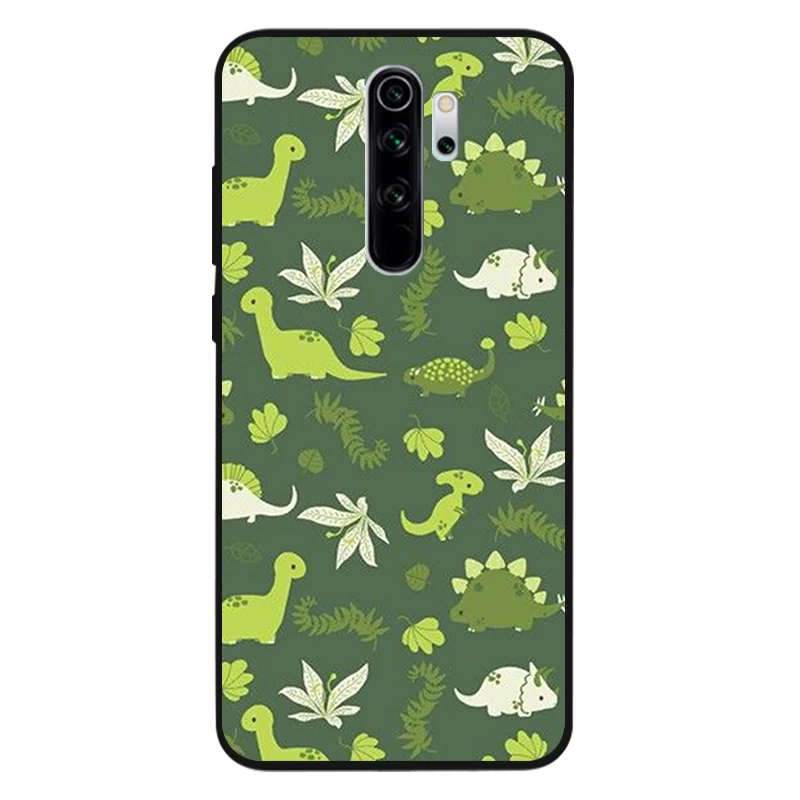 Cartoon dinosaur Soft Silicone black Phone Case For Redmi 4A 4X 5PLUS 5A NOTE 9S 9 8T 8 7 6 5 4 PRO best flip cover for xiaomi