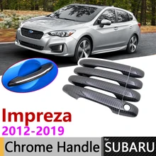 Черная крышка ручки двери из углеродного волокна для Subaru Impreza GJ GP G4 VA 2012~ аксессуары наклейки отделка хром