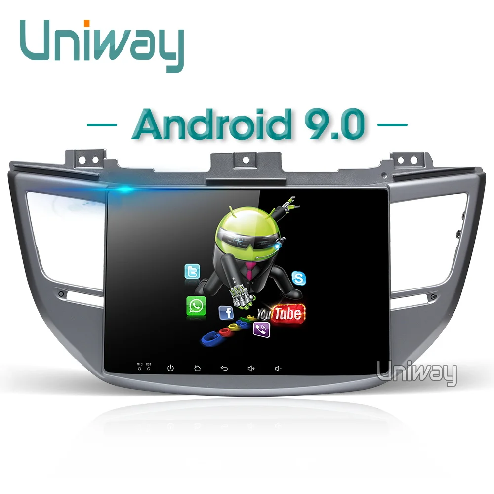 Uniway AXTS1071 2G+ 3 2G android 9,0 автомобильный dvd для hyundai Tucson/IX35 мультимедиа автомобильный Радио gps навигация