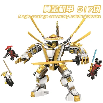 

517pcs Ninja Mech Golden Mech Compatible with 11492 11493 Ninjagoes Building Blocks Bricks Toys For Boy Children's Gifts