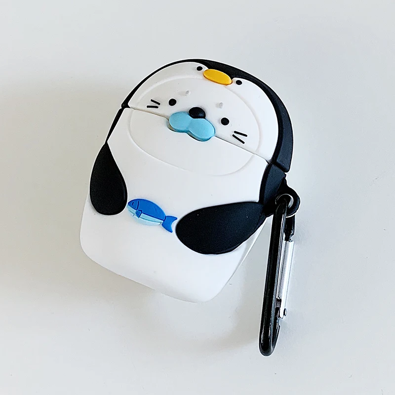 824 Мультяшная Беспроводная коробка для наушников для Apple милые Чехлы Airpods силиконовая гарнитура Защитная крышка для Airpods 1 2 аксессуары оболочка - Цвет: 824