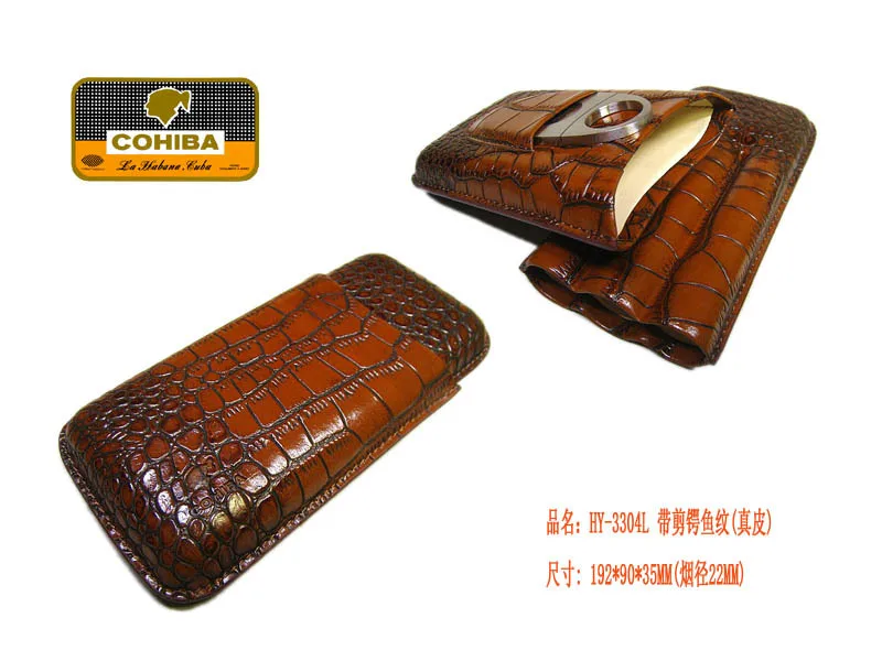 Cohiba телячья кожа сигары труба хьюмидора портативная сигара чехол с нож для обрезки сигары 3304L