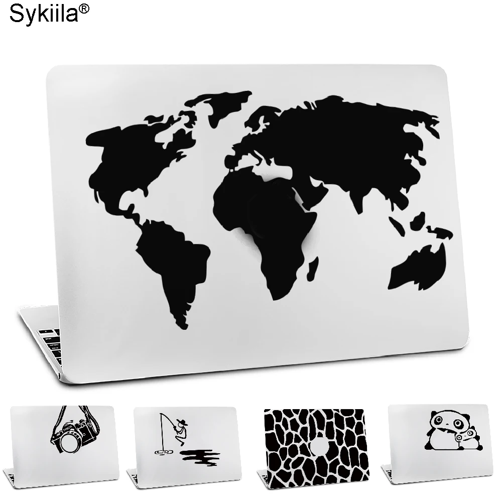 Наклейка для Macbook Air 11 12 13 Pro 15 16 17 виниловая наклейка на стену ноутбука черная