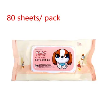

80 Sheets Baby Wipes Irritant-Free Cleaning Wet Wipes with lid Skin-friendly