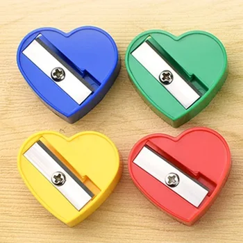 

Heart-shaped Pencil Sharpener Pen Knife High Quality Love Shaped Pencil Sharpener Mini Stationery Kids Pencils Cutter Office