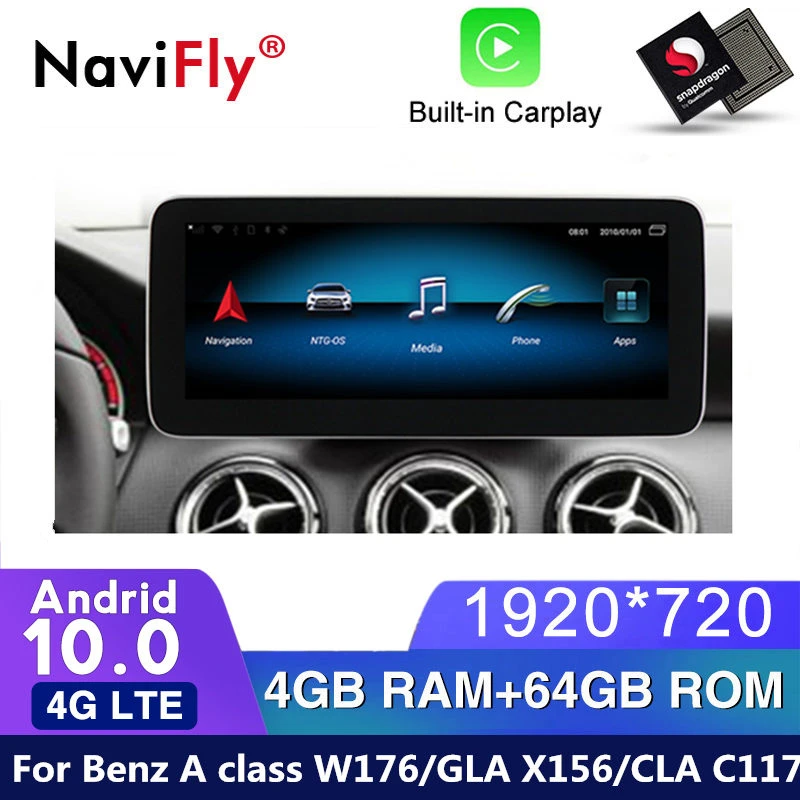 4g Lte Android 10 Car Gps Navigation Multimedia Player For Mercedes Benz A Class W176 Gla X156 Cla C117 2013 2018 Radio Sd Car Multimedia Player Aliexpress