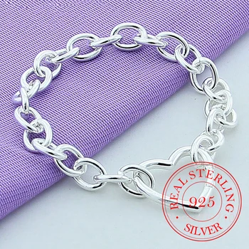Women Bracelets 925 Sterling Silver Heart Buckle Bracelet For Women Romantic Bracelets Silver 925 Jewelry 1