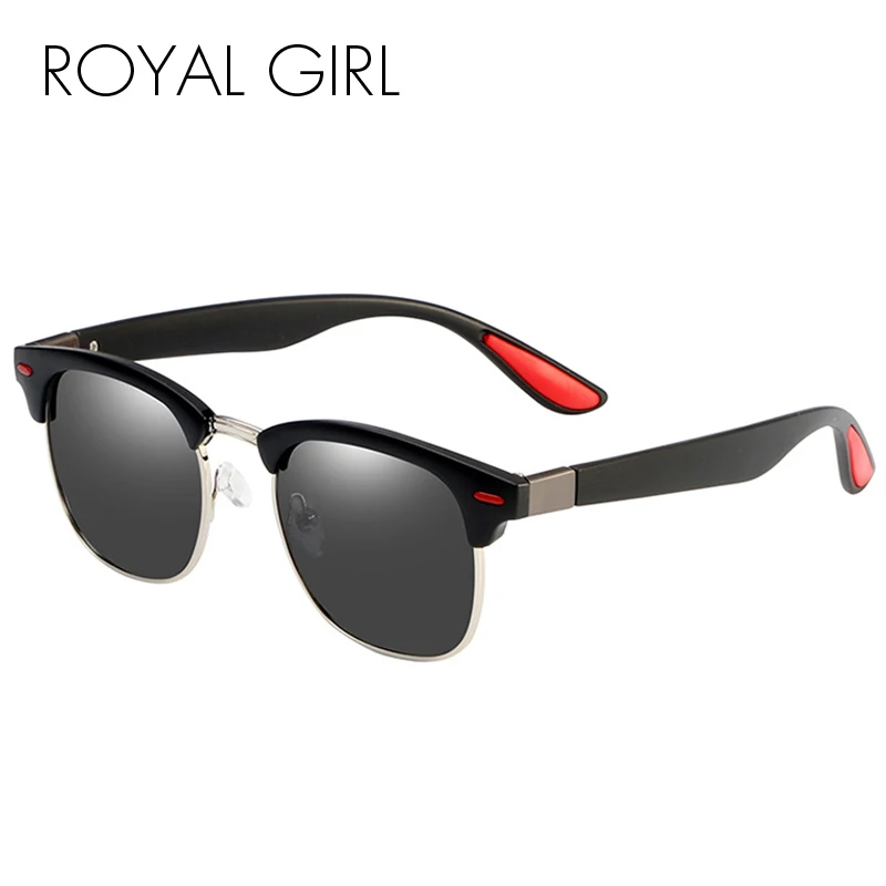 ROYAL GIRL Модные Винтажные квадратные мужские солнцезащитные очки для спорта на