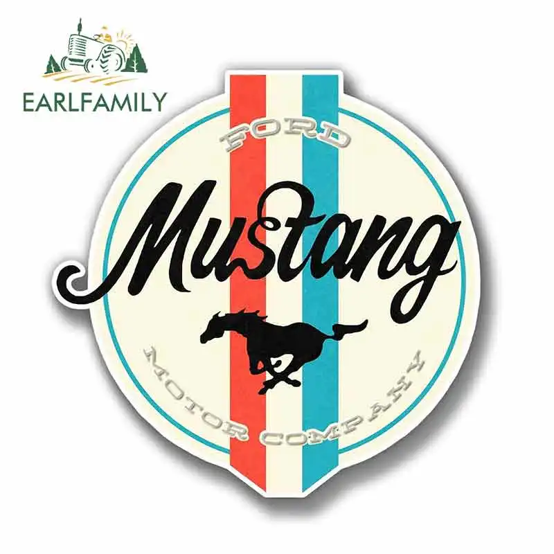 

EARLFAMILY 13cm x 13cm for Mustang Sign Car Stickers Vinyl JDM Bumper Trunk Truck Graphics Windshield Bumper Windows Fine Decal