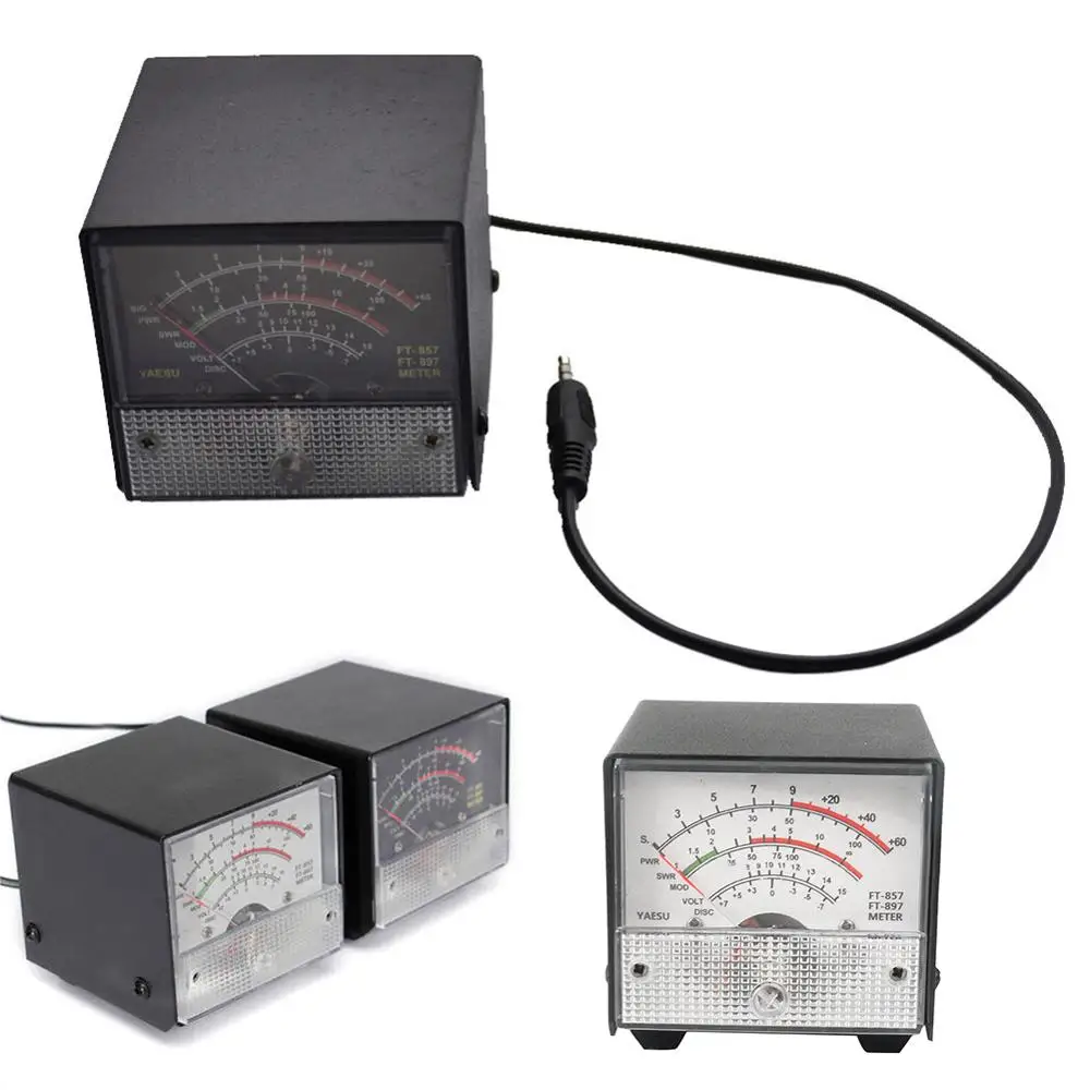 

External S Meter SWR Power Meter For FT-857 FT-897 Practical Receive Emission Display Metal Case Cover SWR Meter