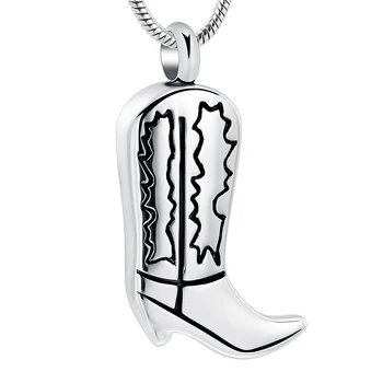 

Fashion Boot Shape Pendant Necklace Souvenir 316L Stainless Steel Urn For Human Pet Ashes Memorial Cremation Jewelry