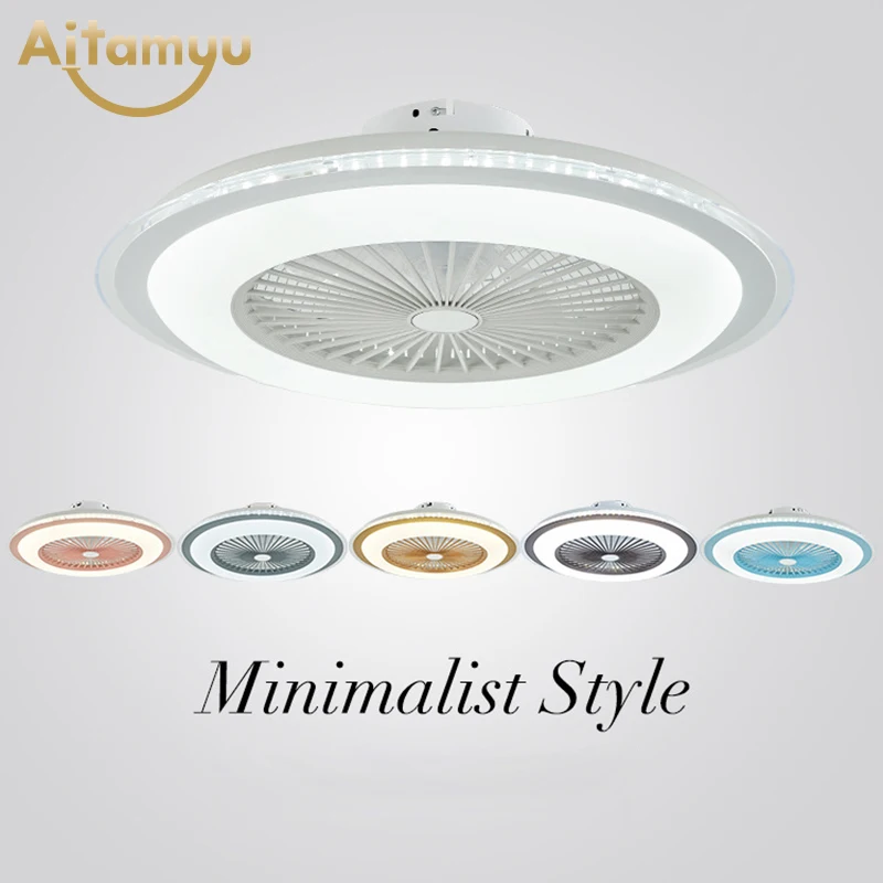 

Remote Control LED Ceiling Fan Light Adjustable Wind Speed Dimmable Modern LED Ceiling Light for Bedroom Living Room