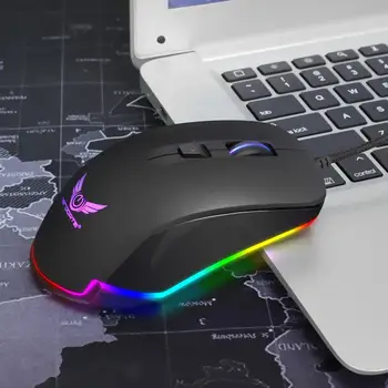 

2Pcs Gaming Mouse 4800DPI Programmable 6Buttons Optical Mice Breathing LED