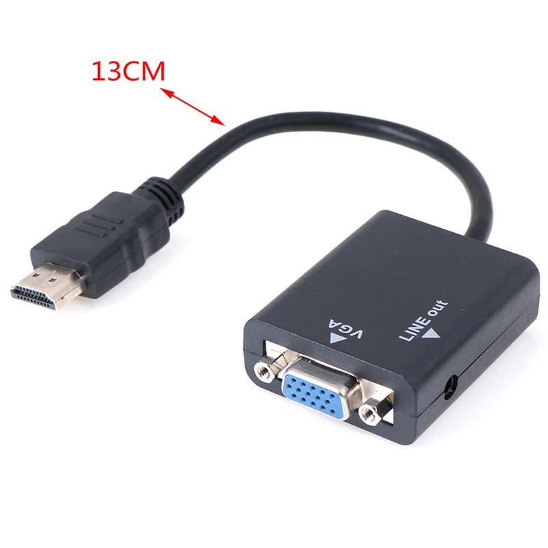 Адаптер hdmi-vga кабель конвертер HDMI VGA кабель Поддержка 1080P с аудио кабелем для HD tv xbox PS3 ноутбук ТВ коробка