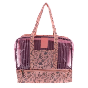 

Swim Pool Beach Dry Wet Separation Handbag Tote Waterproof Bag with Bottom Shoes Box