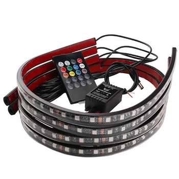 

Wireless Control colorful LED Strip Under Car 60*90 Tube Underglow Underbody System Light Waterproof