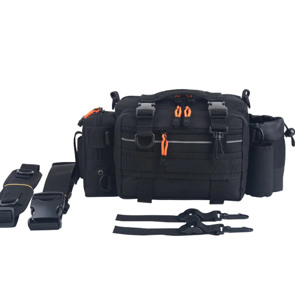 

Multi Pocket Fishing Tackle Bag Camping Outdoor Adjustable Strap Multifunctional Lures Holder Shoulder Portable Large Capacity