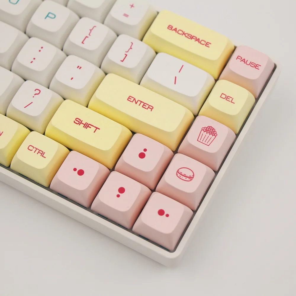 129 Key PBT Keycap DYE-SUB XDA Profile Macaron Keycap Theme  Personalized Minimalist Keycap For Mechanical Keyboard MX Switch