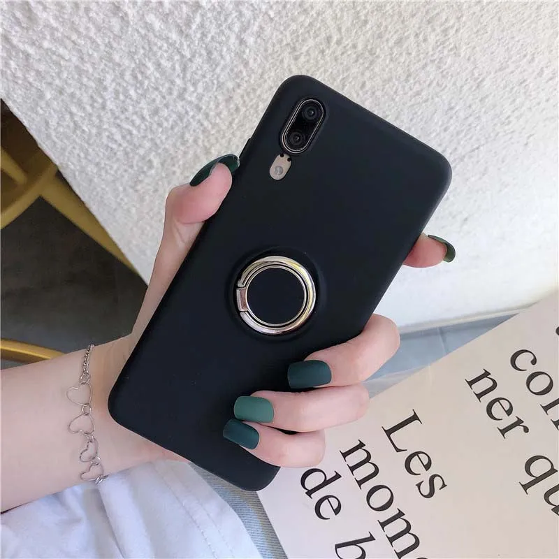 

Ring TPU Cover For iphone 6 6plus 7 7plus 8 8plus X XS XR XSMax 11 11Pro 11ProMax Case Shockproof Stand Phone Case Cover KS0349