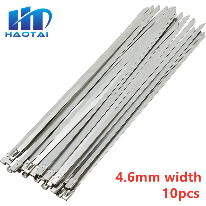 14" QTY 20 Stainless Steel Wire Zip Ties Industrial Strength Self Locking Band 