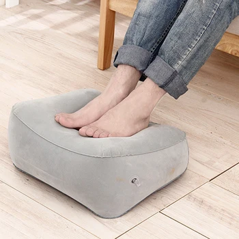 

Soft Footrest Pillow PVC Portable Inflatable Foot Rest Folding Air Pillow Cushion Travel Office Home Leg Up Relaxing Feet Tool