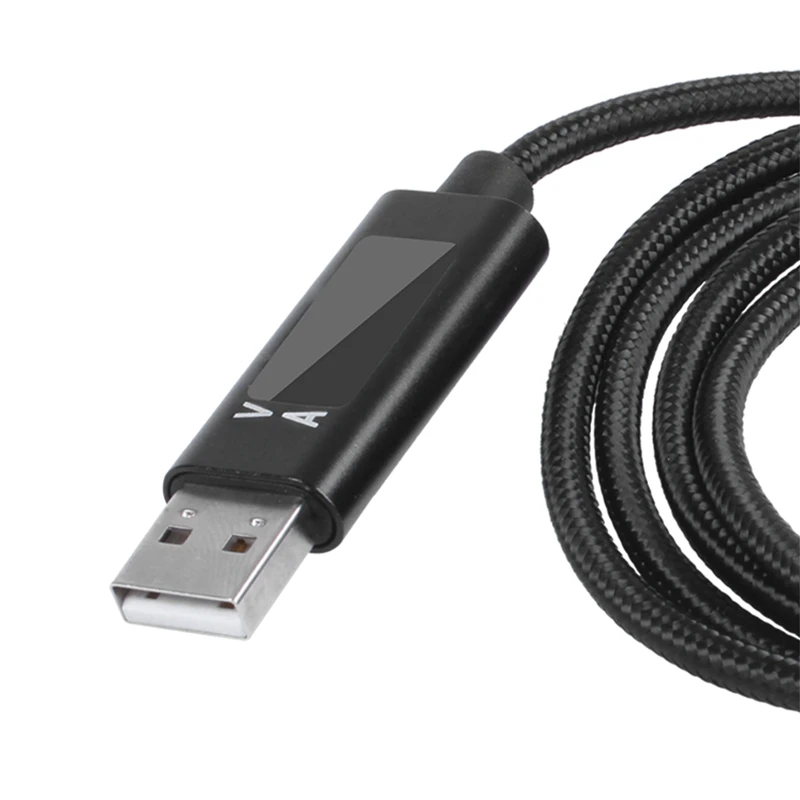 Кабель usb type C, QC 3,0 кабель для синхронизации данных с быстрой зарядкой и отображением тока в оплетке