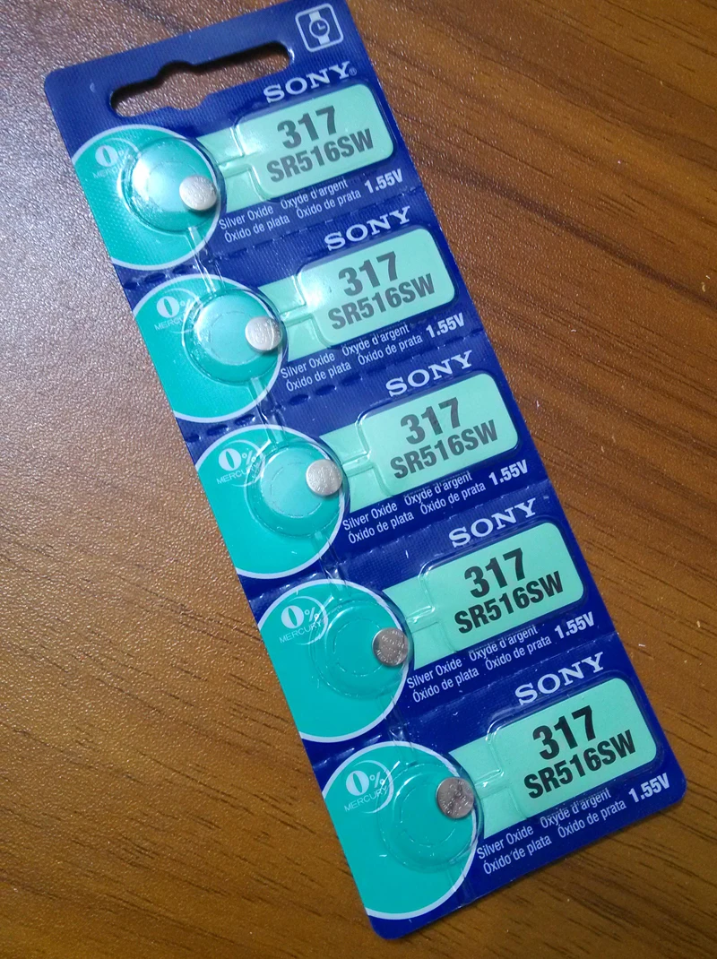 20X оксид серебра часы батарея для sony 317 SR516SW RENATA 1 55 V часов|battery 317|watch battery 317watch |