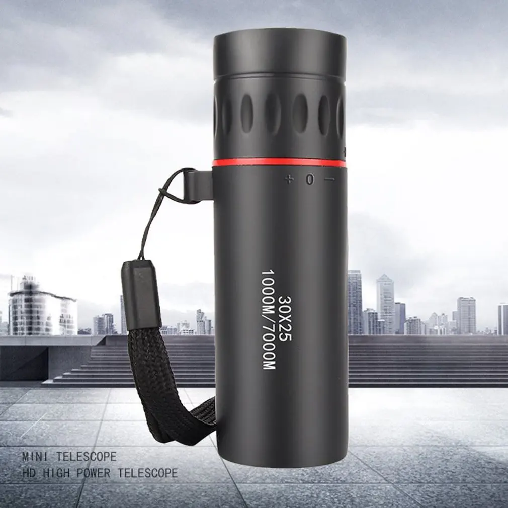 30x25 HD оптический Монокуляр низкое ночное видение Водонепроницаемый мини портативный масштабируемый 10X Фокус телескоп для путешествий охота область