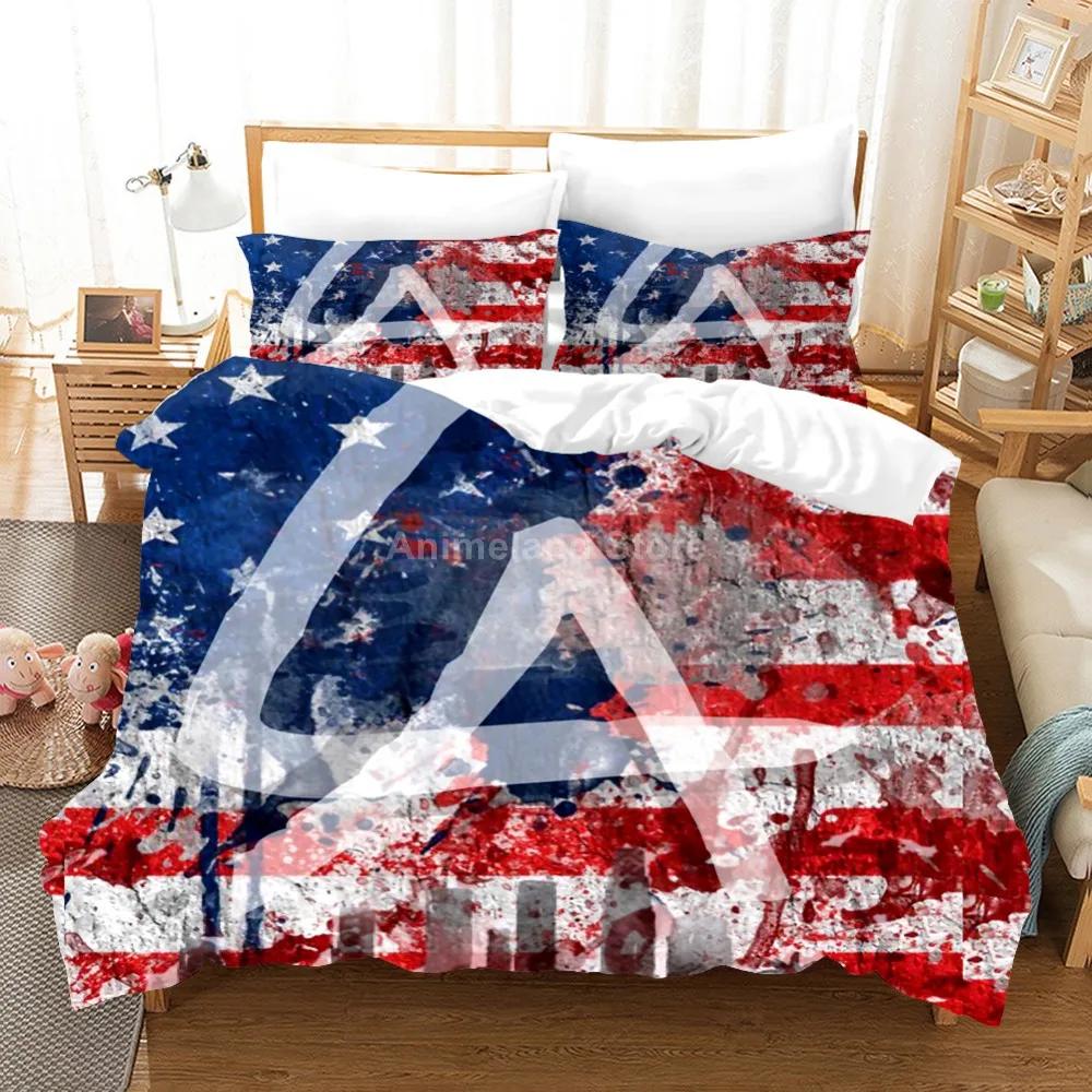 American LA Flag Bedding Set Fashion Modern 3D Print Comforter Luxury Duvet Cover Home Textile Decor Queen King Single Size | Дом и сад