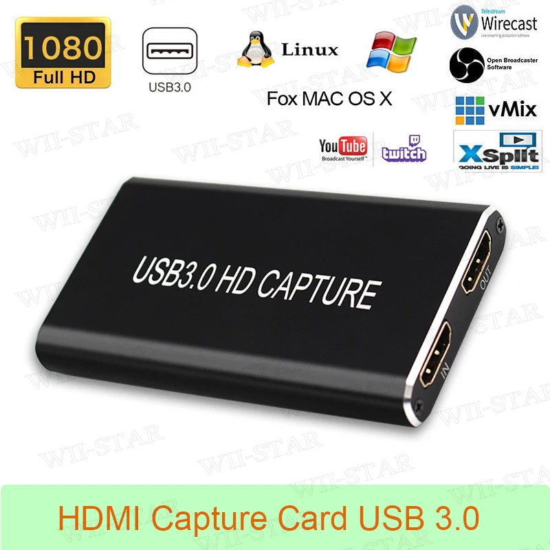 Caixa de Cartão de Captura de Vídeo Padrão para Windows Peça Completa 1080 p Hdmi - Linux Mac Captura 1 hd Usb3.0 - Image 5