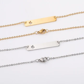 

custom text necklace stainless steel chain pendant for boyfriend girlfriend gift fashion jewelry