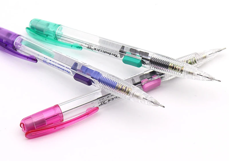 12 шт./партия Pentel PD105T механический карандаш 0,5 мм Классический боковой Пресс автоматический карандаш Япония 4 цвета Товары для офиса и школы