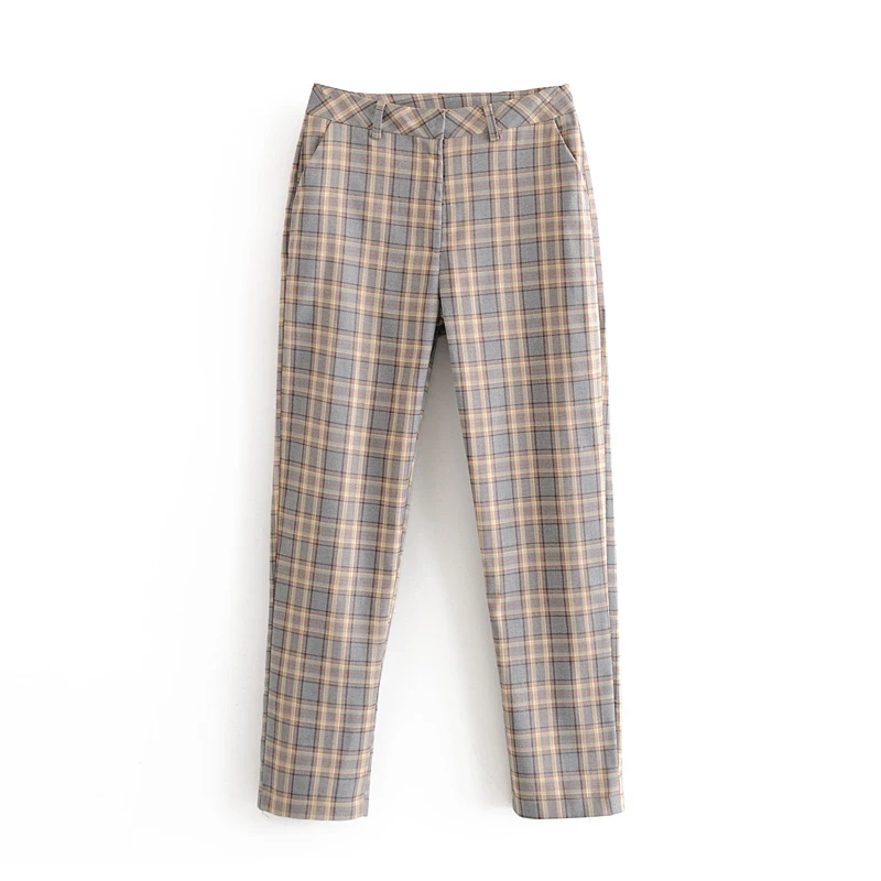 plaid slacks womens