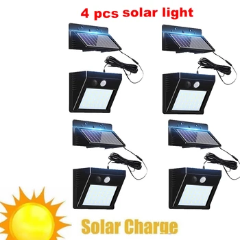 

2/4pcs Wireless Motion Sensor Solar light 100/56/30 LED Garden Path Wall Outdoor Street light 4 Modes Solar lamp Waterproof spli