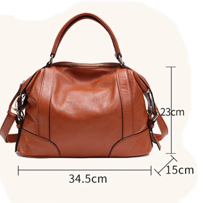 Genuine Leather Women Handbags Soft Natural Leather Daily Bag Top Grade Women Shoulder Bags High Quality Handbag