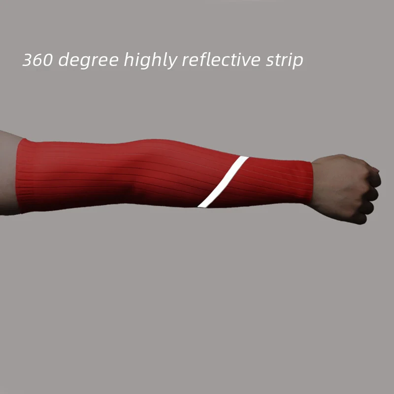 Reflective Compression Sports Cycling Arm Sleeve Basketball Arm Warmer Summer Running Tennis UV Protection Volleyball Bands 5